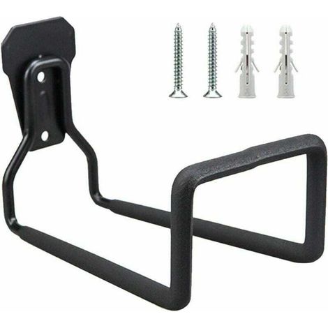 Wandmontierter Gartenschlauchhalter – Gartenschlauchaufroller aus Schmiedeeisen, Schwarz – Crezuo