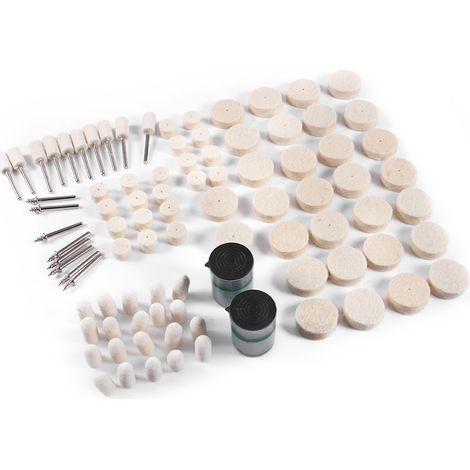 Packung mit 90 weichen Filzschleifscheiben zum Polieren und Reinigen, gemischte Schleifscheiben für Rotationswerkzeuge (1/5)