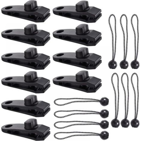 Clip de Bâche Tente, 20 Pièces Pince Bâche, Clips de Tente, Clips de Bâche Résistants, Tarp Clip Auvents, Clips de Tente de Bouche de Crocodile pour Tentes, BâChes, Auvents, Caravanes (1/5)