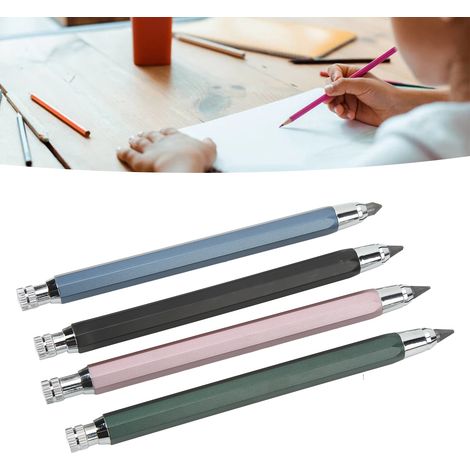Lot de 10 porte-mines de 5,6 mm pour le travail du bois, adaptés à l'esquisse, aux ombrages, aux travaux manuels, au dessin artistique et au travail du bois. (1/5)