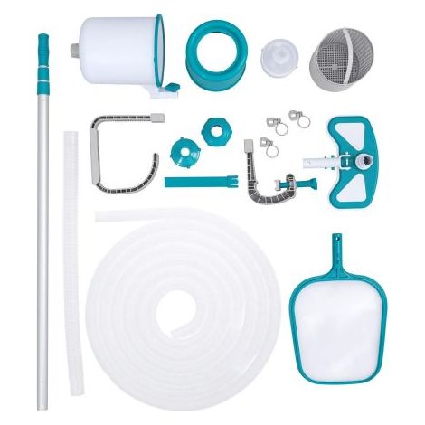Bestway Kit entretien piscine Deluxe avec skimmer, aspirateur et épuisette