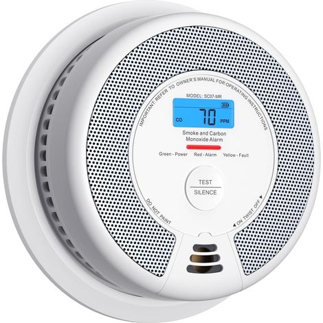 Détecteur de Fumée et de Monoxyde de Carbone (CO) Connecté, Kit de Sécurité pour la Maison, Station de Base Requise, Compatible avec l'Appli Home Security, Lot de 1 (1/5)