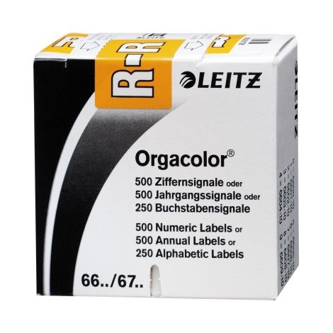 LEITZ Buchstabensignal Leitz Orgacolor® Leitz Orgacolor® Registratursysteme R selbstklebendKunstdruckpapier orange (1/3)