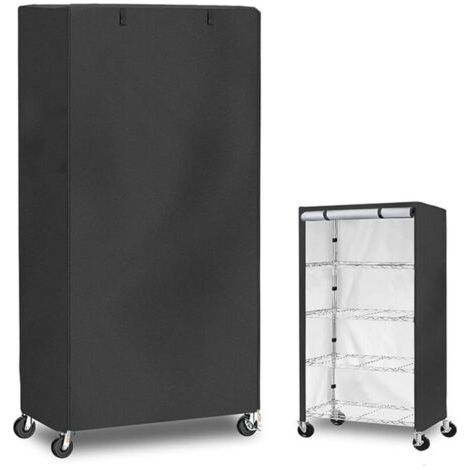 Storage Rack Cover, Heavy Duty Covers for Metal Shelves, Windproof, Adjustable, Portable Organizer Cover for Warehouse, Entryway, Garage, Bedroom