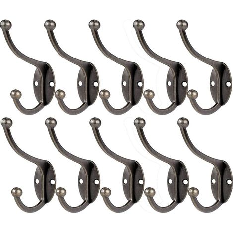 10 Pcs Patère Porte Manteau Murale Vintage Crochet Uniques Métal De Porte Chapeau Crochet Rétro Inox avec Vis pour la maison pour Porte-Manteau Salle de Bain Cuisine (Copper)
