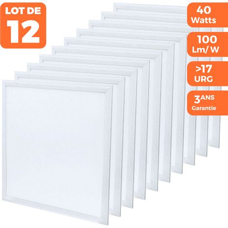 Europalamp – Dalle LED 600x600 40W – Ultra slim 9mm – Blanc neutre 4000K – Diffuseur anti-éblouissement – Pour bureaux et espaces de travail (1/5)