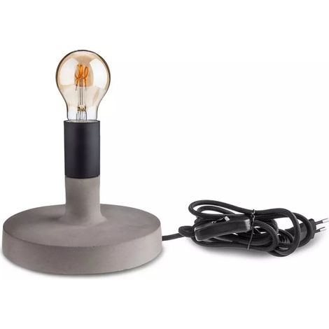 Lámpara de mesa LED redonda V-TAC con portalámparas E27 (máx. 60 W) y base de hormigón (1/5)