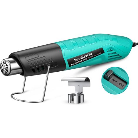 Mini Pistolet à Air Chaud, 2 Réglages de Température 249 ℃ à 455 ℃, Chauffe Rapide avec Protection Contre la Surcharge, Décapeur Thermique Pour Les Loisirs Créatifs et le Film Rétractable (1/5)