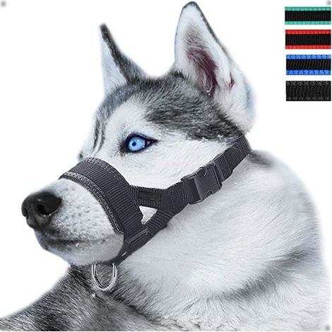 Adjustable nylon dog muzzle – Anti-barking and anti-biting – Comfortable and secure – Various sizes available (1/5)