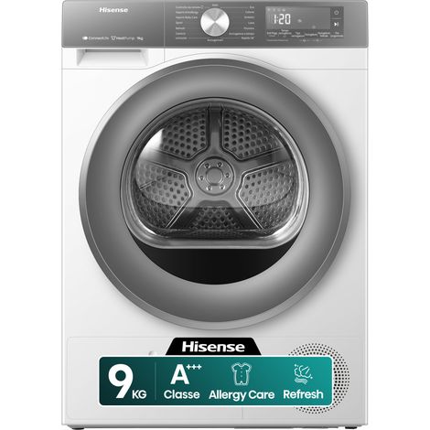 Hisense DH3S902BWCCA asciugatrice Libera installazione Caricamento frontale 9 kg Bianco