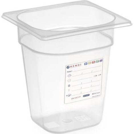 Contenedor de polipropileno GN 1/6 altura 150 mm - Hendi 880463 (1/3)