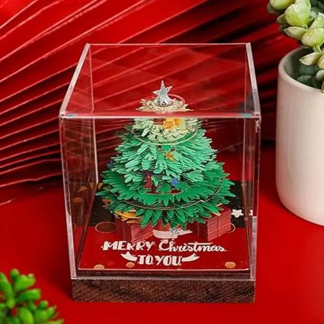 3D-Weihnachtsbaum-Adventskalender 2026 – Büro- und Wohndekoration, Kalender aus geprägtem Papier, elegantes 3D-Weihnachtsgeschenk, Bürobedarf (1/4)