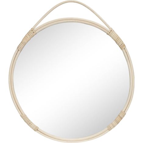 Malo Spiegel Ø50cm natur rattan. (1/2)