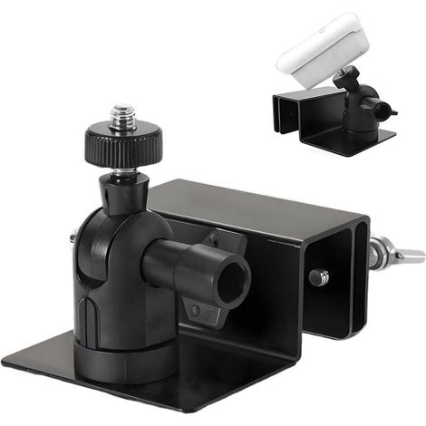 Support de gouttière réglable pour caméra extérieure, support de gouttière résistant aux intempéries, rotatif à 360° et inclinable à 180°, support universel pour caméra de surveillance extérieure