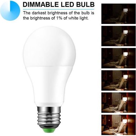 Ampoule LED E27 10W RGBW Lampe Couleur Changement Blanc chaud (1/4)