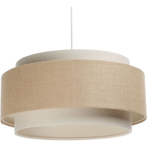 Lampada a sospensione Dumble nei toni del beige e del crema. (1/4)
