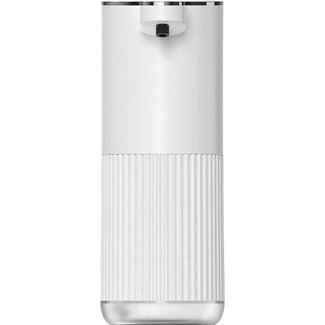 Distributeur Savon Automatique Liquide, 400ml Distributeur de Savon Électrique Mural, Affichage de la Batterie, Volume de Mousse Réglable à 4 Niveaux, pour Salle de Cuisine, Bain, Blanc (1/5)