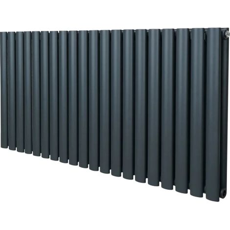 Oval Column Radiator – 600mm x 1200mm – Anthracite Grey