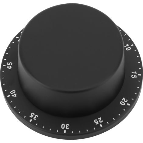Timer meccanico magnetico in acciaio inox con allarme acustico per la cucina, ideale per cuocere al forno e cucinare, a forma di disco volante nero. (1/5)
