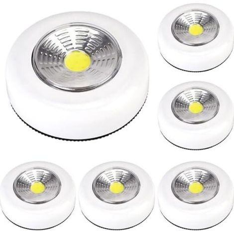 Stück aufklebbare Touch-Lichter, 2, 7 LED-Drucklichter, batteriebetrieben, runde LED-Aufklebeleuchten für Schrank, Schränke, Arbeitsplatten, Küche, Speisekammer, Regale, Schlafzimmer