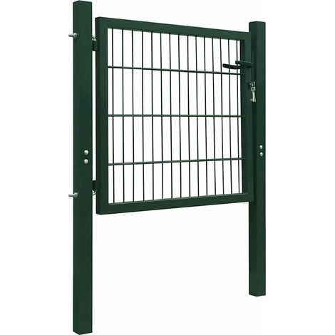 Portillon Acier Vert 100x100 cm (1/5)