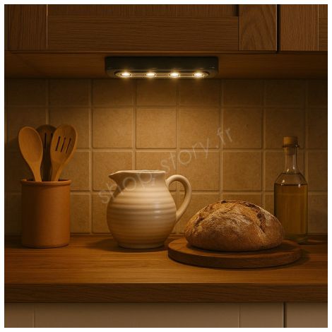 Lampe Poussoir LED 18cm – Lumière sans fil pour placard et escalier (1/5)