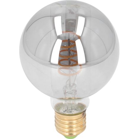 G80 Edison LED-Glühbirne, galvanisiert rauchgrau, warmes Licht, E27/E26 dimmbar, Vintage-Glühfaden, CE/ROHS/UKCA/EMC/LVD-zertifiziert, 220 V (Los: G80 einzelne Spirale grau) (1/5)
