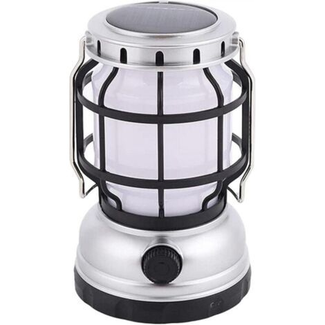 Lampe torche portable multifonctionnelle, argentée, 10,610,616,6 cm, lampe de pique-nique/camping en extérieur, lampe torche étanche. (1/5)