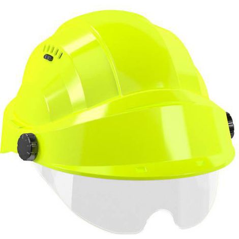 CASQUE 'ORIZON' FLUO JAUNE VISIERE FLUO JAUNE + LUNETTE TALIAPLAST - 563777