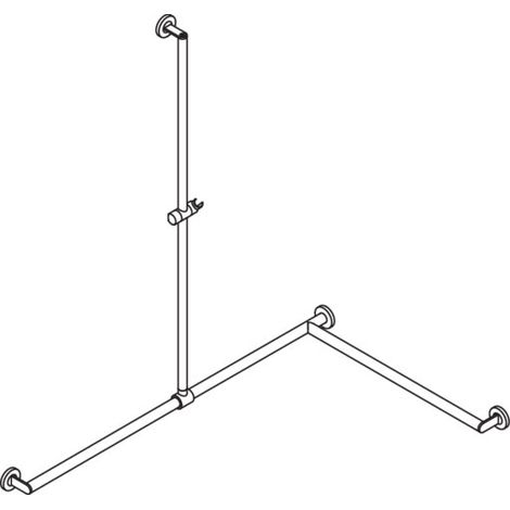 Duschhandlauf, d: 25/30, re, chrom A1=1250, W1=1185, W2=765 (1/3)
