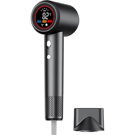 Asciugacapelli a ioni negativi, motore brushless ad alta velocità 150.000 giri/min, asciugatura rapida, controllo intelligente della temperatura, basso livello di rumore, diffusore e ugello magnetici