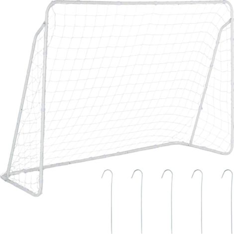 Fuballtor aus weiem stahl 883