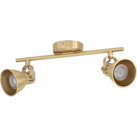 [GEBRAUCHT] B-Ware Eglo Deckenspot Seras Deckenlampe Hängeleuchte Lampe Messing Gold 2 Flammig (1/2)