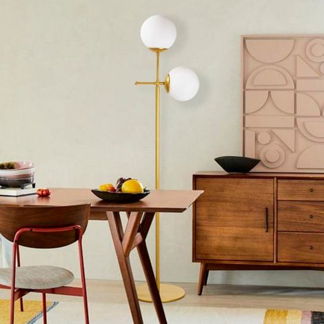 Stehlampe Goldglasperla