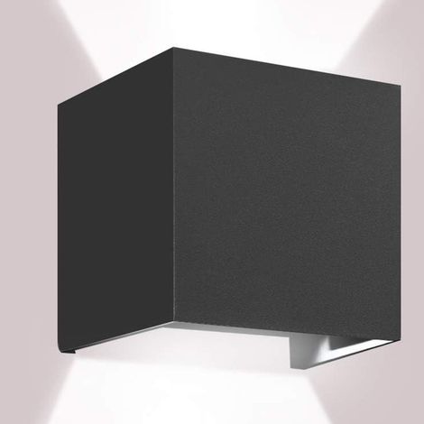 lumière blanche Applique Murale Exterieur Led, 6000K Lampe Murale Intérieure Noir, Angle de Faisceau Réglable, étanche pour Salon Chambre Escalier (1/5)