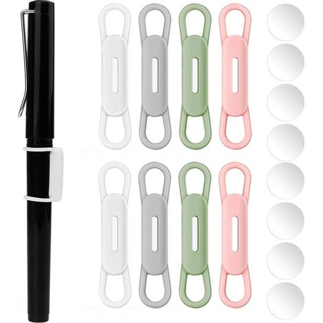Set di 8 portapenne magnetici in silicone multicolore, portatili, ideali per uffici, frigoriferi e lavagne. (1/5)