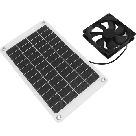 Ventilateur d'extraction solaire étanche IP67 10W 12V pour poulailler, abri pour animaux, etc. (1/5)