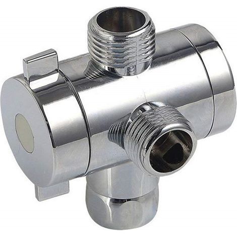 4-Punkt-Duschverteiler, Schnellöffnungs-T-Verteiler, 4-Punkt-Umrüstventil, Duschkopf, Verteiler mit einem Einlass und zwei Auslässen. (1/5)