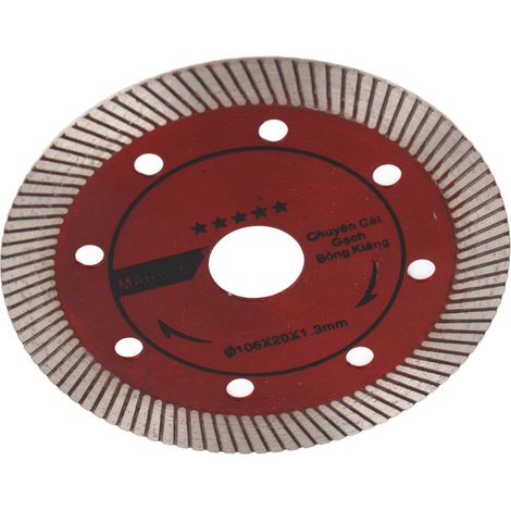 107 mm Diamant-Sägeblatt mit 72 Zähnen, Kreistrennscheibe für Beton, Fliesen und Granit (1/5)