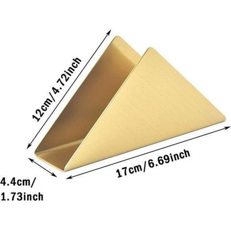 Porte-serviettes, design triangulaire, décoration de bureau, 17x12x4.4cm (1/5)