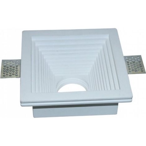V-TAC VT-867SQ portafaretto incasso scomparsa quadrato gesso GU10/GU5.3 - SKU 3151 (1/5)