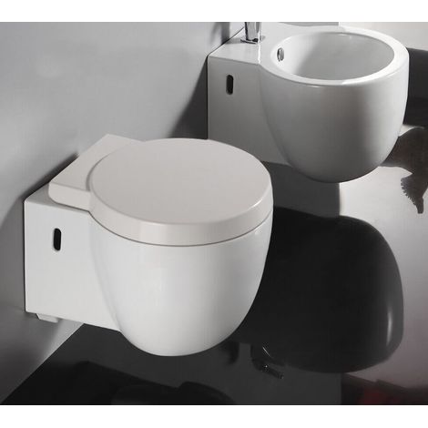 Abattant WC Design Suspendu Blanc en duroplastic - Charm