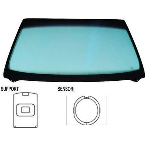 Pare-brise avant teinté vert avec support capteur pluie Renault Mégane 2 2002-2008