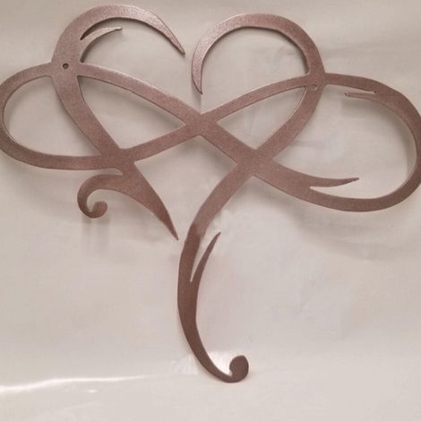 Décoration Murale En Fer Forgé - Cœur Infini - 25 x 30 cm - Pour Intérieur - 1 Pièce (1/5)