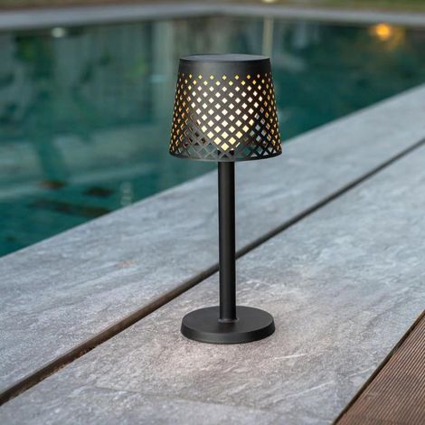 Lampe balise solaire et USB Greta noire multi-usage 5 en 1