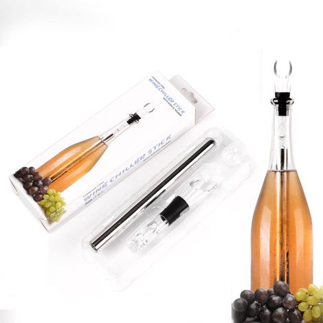 Refroidisseur de vin Stick avec aérateur et bec verseur anti-goutte, refroidisseur de bouteille en acier inoxydable-AquaForge (1/4)