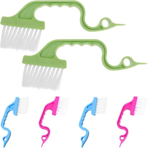Lot de 6 brosses nettoyage vitres avec poils en nylon et manche (1/5)
