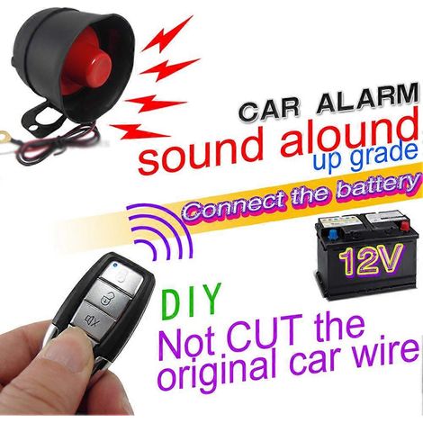 Alarma antirrobo para coches con 2 mandos a distancia, sensor de vibración de 12 V ajustable. (1/2)