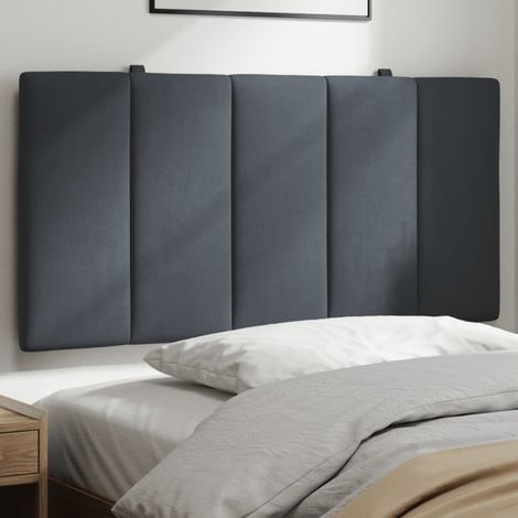 Kopfteilkissen "Hanko" Dunkelgrau 100 cm Samt