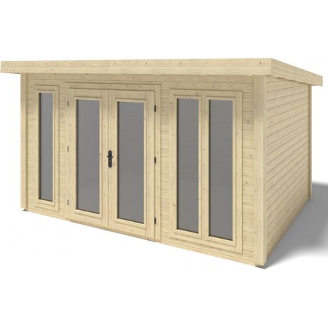 Casetta da giardino in legno Kira 4,04x3,09 m - 12 m2 - 34 mm - 000008 (1/5)